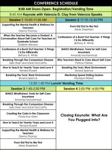 Teacher Self-Care Conference- Miami @ Hialeah Middle School